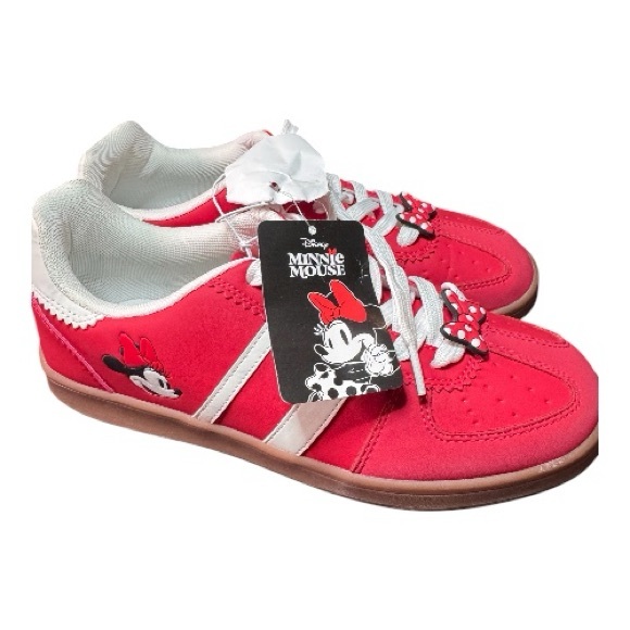 Disney Minnie Mouse Red and White Women's Sneakers - Picture 1 of 3